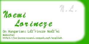 noemi lorincze business card